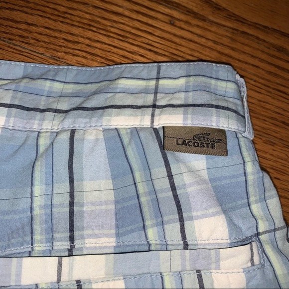Lacoste Plaid 9” Shorts size 42 Medium - Picture 3 of 8
